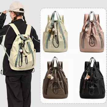 Large Capacity Backpack Student School Bag Unisex Travel Backpack жёлтый