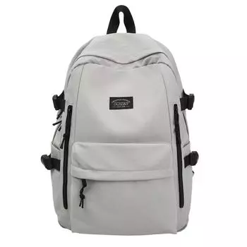 Large Capacity Backpack Student Schoolbag Travel Backpack Computer Bag серый