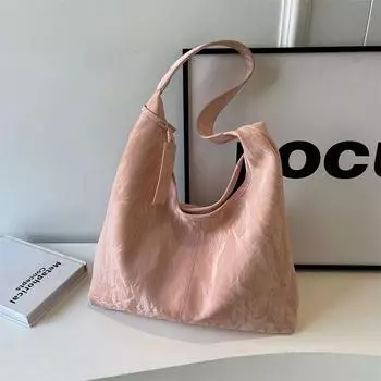Large Capacity Bag Ladies 2025 New Arrival Super Hot All-Matching Shoulder Bag Fancy Light Luxury Minority Commuter Tote Pink