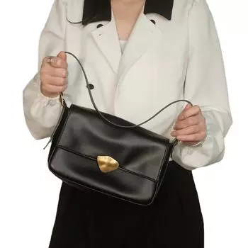 Large-capacity bag women s 2024 spring and summer new fashion single shoulder oblique span bag high-end sense niche versatile commuter bag tide чёрный