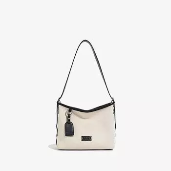 Large Capacity Bag Women s 2025 New Arrival Super Popular Niche Style Canvas Commuter Tote Fancy Shoulder Messenger Bag Black (collection plus purchase priority delivery)