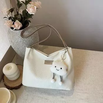 Large-capacity bag women s 2025 new summer versatile simple shoulder bag premium tote bucket bag