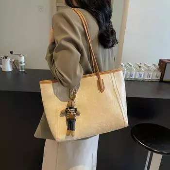 Large-capacity bag women s autumn and winter versatile 2024 new casual retro shoulder bag commuter tote bag