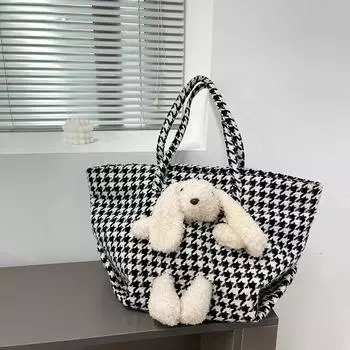 Large-capacity bag women s bag 2024 new leisure college student class commuter bag autumn shoulder tote bag коричневый
