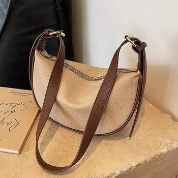 Large capacity bag women s bag 2024 new niche design shoulder messenger bag high sense Internet celebrity explosion dumpling bag чёрный