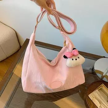 Сумка большой вместимости Женская Высокоценная Нишевая Летняя Универсальная Наплечная Сумка-Мессенджер Женская Сумка-Пельмень бежевый