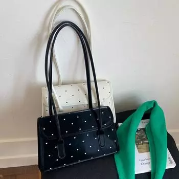 Large capacity bag women s new fashion armpit bag versatile commuter shoulder bag high value going out чёрный