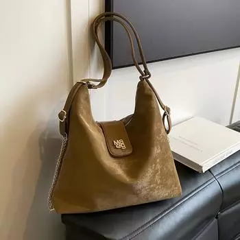 Сумка большой вместимости Женская на плечо Сумка-мессенджер Популярная Высокого уровня Многоцелевая Дорожная Сумка для Женская сумка коричневый