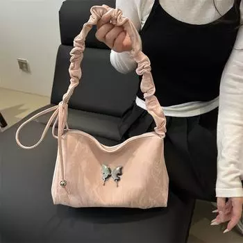 Large-capacity bag women s spring and summer versatile 2025 new casual shoulder underarm bag work tote bag розовый