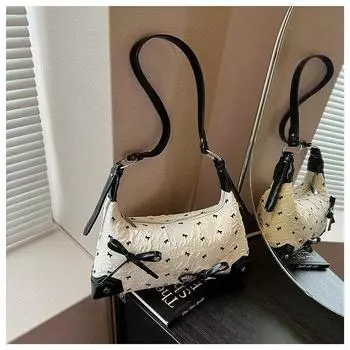 Large-capacity bag women s summer new casual niche messenger bag single shoulder underarm bag белый