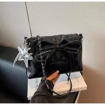 Large-capacity bag women s summer new leisure chain messenger bag bow high-end commuter bag