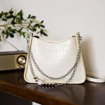 Large-capacity bag women s versatile new casual popular shoulder messenger bag bucket bag бежевый