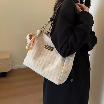 Вместительные сумки, осенние женские сумки, простые и модные сумки-тоут, высококачественные сумки через плечо для поездок на работу, универсальные сумки через подмышку.