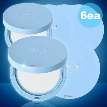 Large Capacity Big Sun Cushion Sun Pact Waterproof Dermashare Propolis Tone Up Big Sun Cushion 25g SPF50+PA++++, 6 pcs.