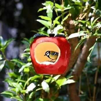 Large Capacity Bird Food Dispenser Resin Crafts Bird Feeding Dish Tree Hanging Decor Style 2