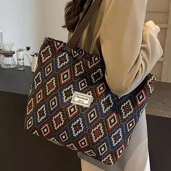 Большая вместительная сумка-ведро из холста для женщин 2024 года, универсальная сумка-мессенджер через плечо для женщин, сумка для мамочек для поездок на работу