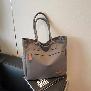 Large-capacity canvas tote bag female new student class commuting versatile leisure shoulder bag