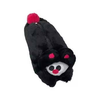 Large Capacity Cartoon Cat Plush Bag Cartoon Animal Cat Plush Pencil Pouch Stationery