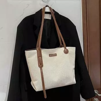 Большая вместительная сумка для офиса, новая холщовая женская сумка, роскошный дизайн, сумки для путешествий через плечо