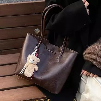 Large Capacity Commuting Bag for Women Simple and Versatile Tote Bag High-end Niche Fashion One-shoulder Handbag for Women