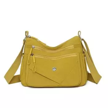 Large Capacity Crossbody Bag Waterproof Large Capacity Shoulder Bag Nylon Mother Bag жёлтый