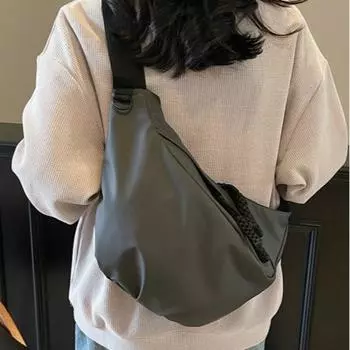Large capacity dumpling bag new fashion, one shoulder messenger bag versatile commuter women s bag синий