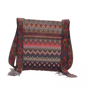 Large Capacity Ethnic Style Crossbody Bags Woven Bag Bohemian Shoulder Bag Outdoor Style A