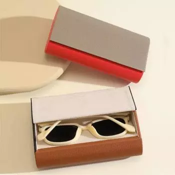 Large Capacity Eyeglasses Protective Case Portable Sunglasses Storage Box Hard Glasses Case кофейный