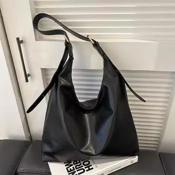 Large Capacity Fashionable Commuter Texture Shoulder Bag Women S Foreign Style Texture Tote Bag Women коричневый