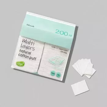 [Large Capacity] Fillimilli Multi-ply Separated Unbleached Pure Cotton Cotton Pads (200P), Korean cosmetics