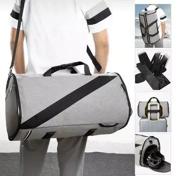 Складные дорожные сумки большой вместимости. Высококачественный оксфордский водонепроницаемый костюм. Дорожная сумка. Спортивная сумка на открытом воздухе. серый