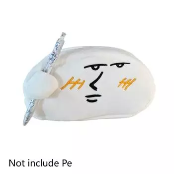 Large Capacity Funny Expression Pencil Pouch Cosmetic Bag Stationery Storage Bag Christmas Gift