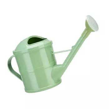 Large Capacity Gardening Watering Can With Interchangeable Spout Plastic Ergonomic Grip For Potted Plant Hanging Baskets зелёный