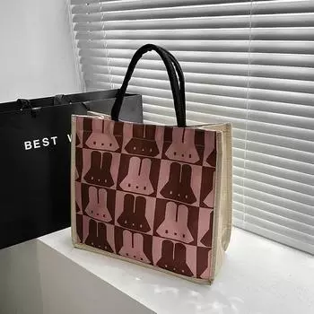 Large-capacity handbags are popular bags this year, women s new 2024 summer new trendy fashionable and cute shoulder bags. чёрный