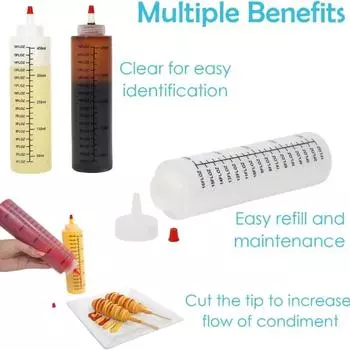 Large Capacity Ketchup Bottle Sharp Nose Squeeze Sauce Bottle Squeeze Bottle Squeeze Bottle Kitchen Utensils Bottle