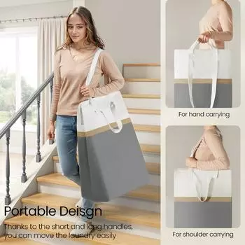 Large Capacity Laundry Hampers Folding Clothes Storage Hampers Waterproof Cotton & Linen Clothes Hampers Toy Storage Boxes