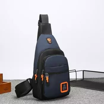 Большая вместимость мужская сумка на грудь 2024 новая повседневная портативная поясная мужская сумка большой вместимости чёрный