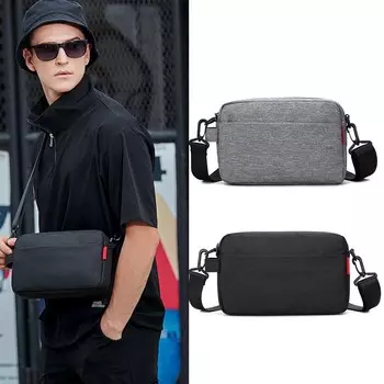 Large Capacity Men s Crossbody Bag Oxford Cloth Outdoor Travel Pouch Travel чёрный