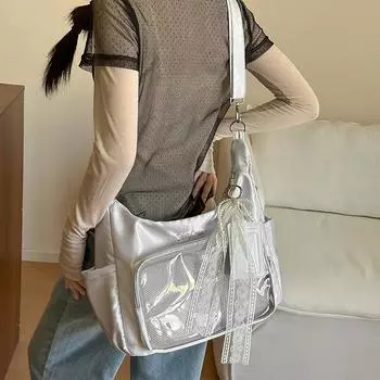 Large Capacity Messenger Bag Student Shoulder Bag розовый