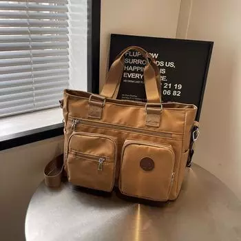 Большая вместительная нейлоновая сумка женская модная сумка повседневная сумка через плечо чёрный