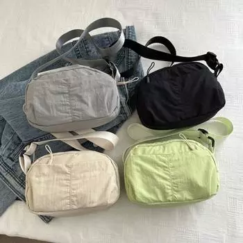 Large Capacity Nylon Square Bag Japanese Style Versatile Waist Pack Sling Crossbody Bag Sport хаки