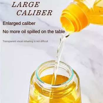 Large Capacity Oil Pot 2-in-1 Kitchen Oil Pot Multifunction Smooth Kitchen Tools 2-in-1 Oil Bottle Glass Oil Pot High Capacity