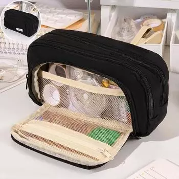 Large-capacity Pen Case Multi-purpose Desk Organizer Storage Pouch Stationery Pencil Bag Student