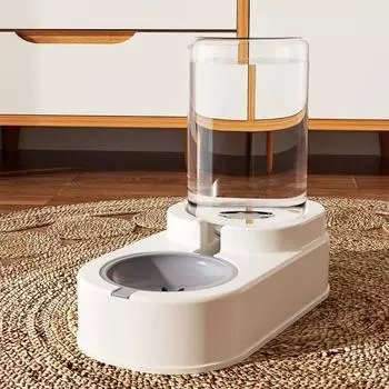 Large Capacity Pet Water Dispenser Hygienic Automatic Food Feeder For Puppy Kitten серый