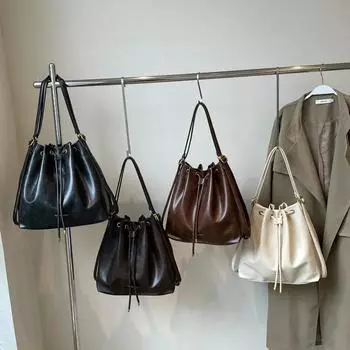 Большая вместимость PU Hasp рюкзак простая сумка через плечо мягкая ручка мягкая спинка монохромный универсальный модный