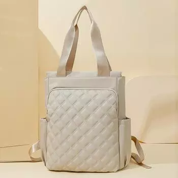 Ромбовидный рюкзак двойного назначения большой емкости, сумка с защитой от кражи, сумка через плечо для студентов хаки