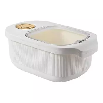 Большая емкость для риса, безопасное широкое применение, изысканный контейнер для хранения, коробка для риса белый