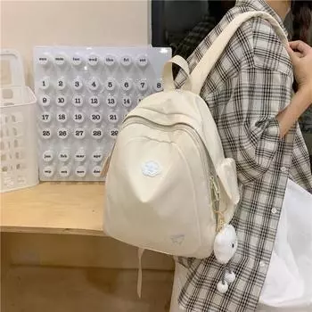 Школьная сумка большой емкости, женский студенческий рюкзак в студенческом стиле, рюкзак чёрный