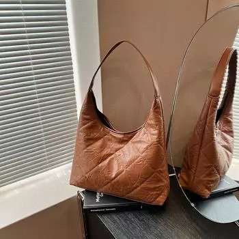 Большая вместительная простая осенняя сумка через плечо из мягкой кожи в стиле ретро, сумка через плечо для женщин, сумка на одно плечо для женщин