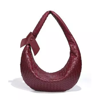 Large-capacity Single-shoulder Crossbody Women s Bag, Fashionable Hand-woven Bag, Retro Casual and Trendy Dumpling Bag